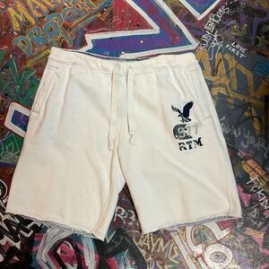 American Eagle 917 RTM Fleece Shorts w Half-Embroidered, Half-Printed Logo (L/G)
